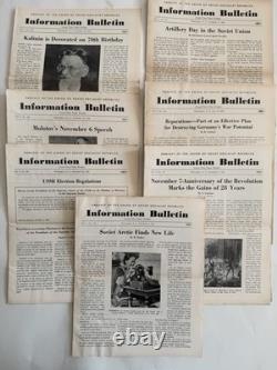Russia USSR Embassy Bulletin 1945 elections propaganda Lot x 7 issues withphotos