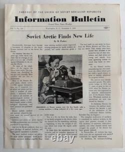 Russia USSR Embassy Bulletin 1945 elections propaganda Lot x 7 issues withphotos