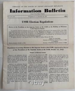 Russia USSR Embassy Bulletin 1945 elections propaganda Lot x 7 issues withphotos
