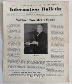 Russia USSR Embassy Bulletin 1945 elections propaganda Lot x 7 issues withphotos
