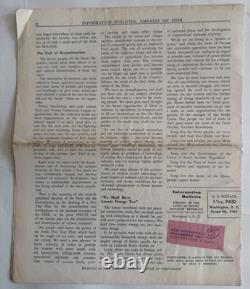 Russia USSR Embassy Bulletin 1945 elections propaganda Lot x 7 issues withphotos