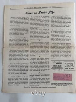 Russia USSR Embassy Bulletin 1945 elections propaganda Lot x 7 issues withphotos