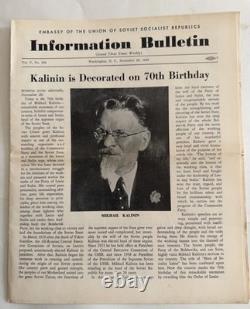 Russia USSR Embassy Bulletin 1945 elections propaganda Lot x 7 issues withphotos