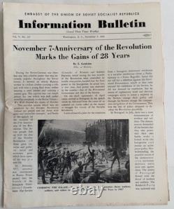 Russia USSR Embassy Bulletin 1945 elections propaganda Lot x 7 issues withphotos
