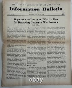 Russia USSR Embassy Bulletin 1945 elections propaganda Lot x 7 issues withphotos