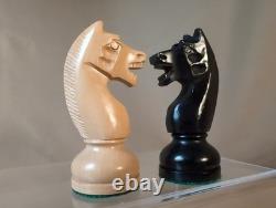 Russian 1960 Repro Soviet USSR Hvy Weighted Felted Wood Chessmen 115mm 4.5
