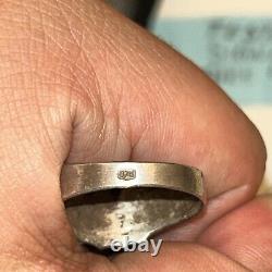 (Russian) CCCP USSR Soviet Union Navy Marine Military 875 Silver Ring TESTED Vtg