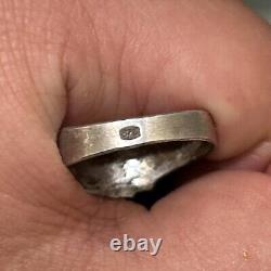 (Russian) CCCP USSR Soviet Union Navy Marine Military 875 Silver Ring TESTED Vtg