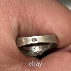 (Russian) CCCP USSR Soviet Union Navy Marine Military 875 Silver Ring TESTED Vtg