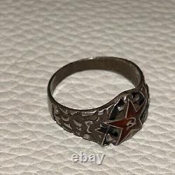 (Russian) CCCP USSR Soviet Union Navy Marine Military 875 Silver Ring TESTED Vtg