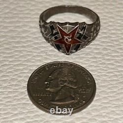 (Russian) CCCP USSR Soviet Union Navy Marine Military 875 Silver Ring TESTED Vtg