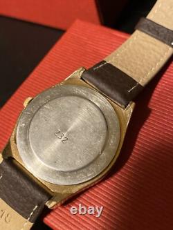 Russian Day-Date GOLD PLATED 7 Jewels USSR Soviet Men's 36MM Watch NEW Battery