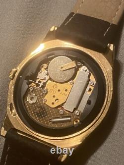 Russian Day-Date GOLD PLATED 7 Jewels USSR Soviet Men's 36MM Watch NEW Battery