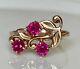 Russian Gold Ring 14k Soviet Ussr Jewelry Star Stamp 583 Size 7 Ruby