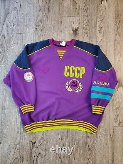 Russian Hockey Team russia CCCP USSR Vintage Adidas Crewneck Sweater XXL