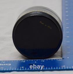 Russian Kholuy (?) Lacquer Box Round Hand Painted Folk Scene USSR Soviet