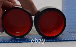 Russian Kholuy (?) Lacquer Box Round Hand Painted Folk Scene USSR Soviet