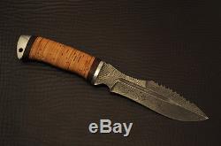 Russian Knife BARS (Damascus steel) Military army USSR hunting