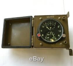 Russian Military Cockpit ACHS-1 Clock Chronograph Aircraft Air Force USSR Retro