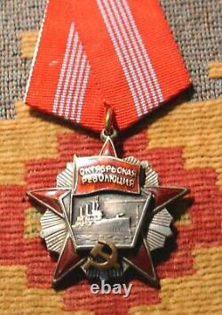 Russian Order Of October Revolution Soviet Russia Ussr Medal Silver Enamel Star