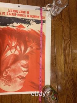 Russian POSTER Under banner of Lenin forward freedom Soviet USSR military Vtg
