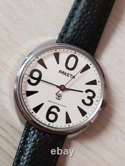 Russian Raketa Big Zero Watch USSR Vintage Men Soviet Mechanical Wristwatch