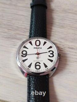 Russian Raketa Big Zero Watch USSR Vintage Men Soviet Mechanical Wristwatch