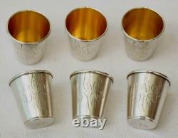 Russian Royal Soviet 875 Silver Art Cup Vodka Shots Goblet Chalice Kovsh Egg Pin