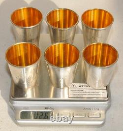 Russian Royal Soviet 875 Silver Art Cup Vodka Shots Goblet Chalice Kovsh Egg Pin