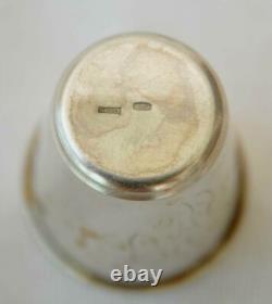 Russian Royal Soviet 875 Silver Art Cup Vodka Shots Goblet Chalice Kovsh Egg Pin