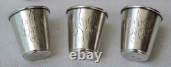 Russian Royal Soviet 875 Silver Art Cup Vodka Shots Goblet Chalice Kovsh Egg Pin