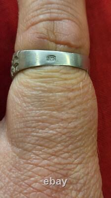 Russian Russia Soviet union Navy Marine VMF Enamel Silver ring