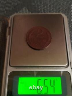 Russian Soviet Copper Coin 2 Kopeks 1924 Plain Edge EXTREMELY RARE