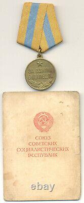 Russian Soviet Medal for the Capture of Budapest with Document