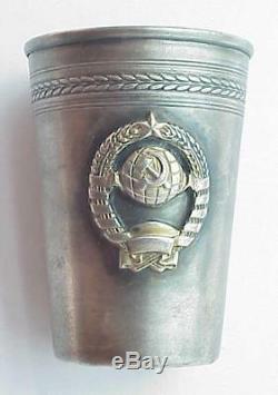 Russian Soviet Nkvd Kgb Revolution Goblet Chalice Vodka Silver Cup Shot Award