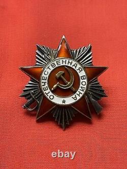 Russian Soviet SILVER Gold Medal Badge Order 1944-45 WWII USSR 771845