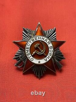 Russian Soviet SILVER Gold Medal Badge Order 1944-45 WWII USSR 771845