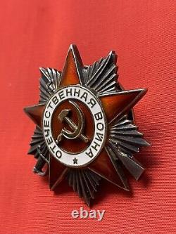Russian Soviet SILVER Gold Medal Badge Order 1944-45 WWII USSR 771845