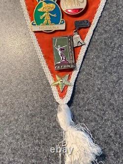 Russian Soviet USSR 58 Pins On Pennant Sports Military Political Cities Lenin