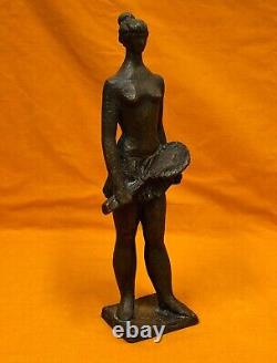 Russian Soviet USSR Bronze Author's Sculpture Tennis Player