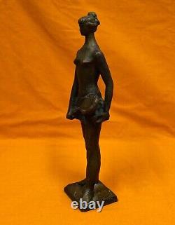 Russian Soviet USSR Bronze Author's Sculpture Tennis Player