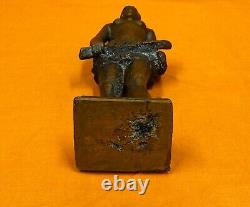 Russian Soviet USSR Bronze Author's Sculpture Tennis Player