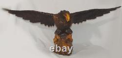 Russian Soviet USSR Carved Wood Bird Eagle Sculpture Chick