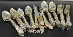 Russian Soviet USSR Melchior MNC Silver Plate Flatware Cutlery 49 Pieces Floral