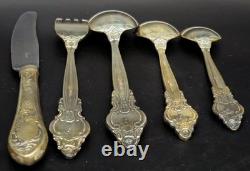 Russian Soviet USSR Melchior MNC Silver Plate Flatware Cutlery 49 Pieces Floral