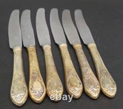 Russian Soviet USSR Melchior MNC Silver Plate Flatware Cutlery 49 Pieces Floral