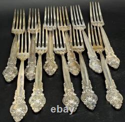 Russian Soviet USSR Melchior MNC Silver Plate Flatware Cutlery 49 Pieces Floral