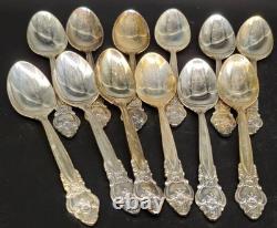 Russian Soviet USSR Melchior MNC Silver Plate Flatware Cutlery 49 Pieces Floral