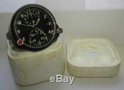 Russian Soviet USSR Military AirForce Aircraft Cockpit Clock AChS-1 Plane