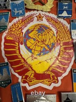 Russian Soviet USSR Pins On Pennant Sports Military Political Cities Lenin